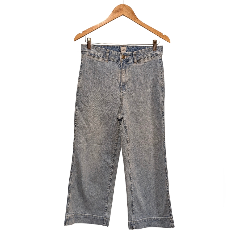 Gap High Rise Wide Leg Crop Jeans Size 6